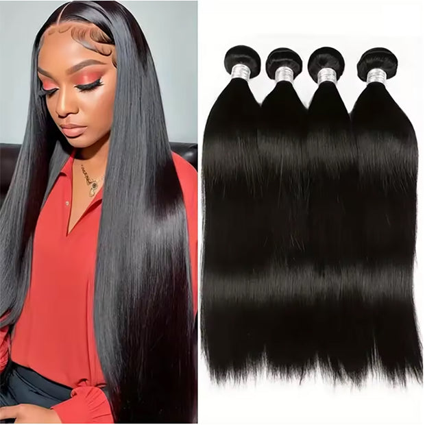 Ustar Basics Color 1B Human Hair Straight 1 3 4 Bundles