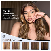 Highlight Body Wave color Brown and honey blonde High Qulity Human hair weft Highlighted 4P27 bundle 100 human virgin remy hair