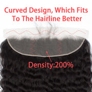 13x4 Transparent Lace Frontal Loose wave Bleached Knots Brazilian Hair