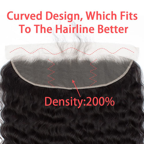 13x4 Transparent Lace Frontal Loose wave Bleached Knots Brazilian Hair