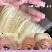5X5  HD Lace Closure 613 Blonde Human Hair Straight