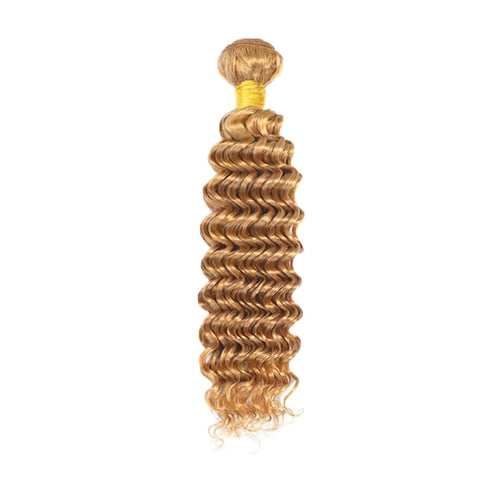 Deep Wave Honey Blonde Unprocessed Brazilian Human Virgin Hair