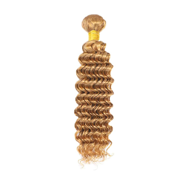 Deep Wave Honey Blonde Unprocessed Brazilian Human Virgin Hair