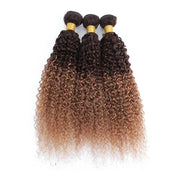 Ombre Dark to Light Brown (4/30) Jerry Curl 100% Virgin Hair