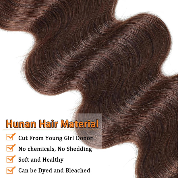 4X4 Lace Closure Body Wave Medium Brown(#4) Color 100% Human Hair Closure