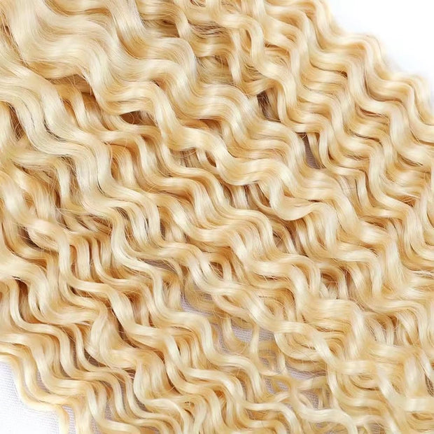 Human Braiding Hair Deep Wave 2 bundle 100g Color Blonde (613#)