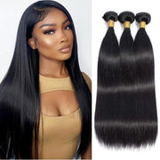 Single Drawn Full End Unprocessed Straight INDIAN RAW Hair Black