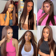 Seasonal Sale 80% OFF Dark Brown (2#) Straight 100% Human Hair