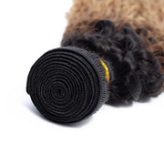Ombre Black Brown & ash blonde (1B/4/27) Jerry Curl 100% Virgin Hair