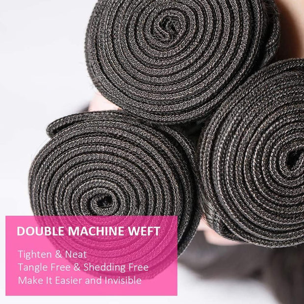 3 Bundle Virgin Human Hair Body Wave Unprocessed Hair Jet Black Color