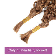 Human Braiding Hair Water Wave 2 bundle 100g Color 30#