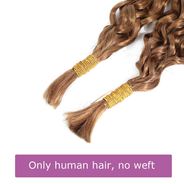 Human Braiding Hair Water Wave 2 bundle 100g Color 30#