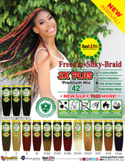 Freed'm Silky Braid RastAfri 3x Pre-Stretched RastAfri Braiding hair and plus line 52"