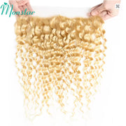 13x6 HD Lace Frontal 613 Blonde Deep Wave 100% Human Hair Swiss Lace, Skin-melt Lace, Invisible Lace