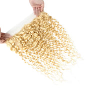 13x6 HD Lace Frontal 613 Blonde Deep Wave 100% Human Hair Swiss Lace, Skin-melt Lace, Invisible Lace