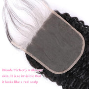 5x5HD Lace Closure Jerry Curl Brazilian Natural Virgin Remy Human Hair