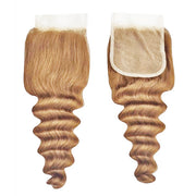 4X4 Lace Closure Loose Deep Honey Blonde (#27) Color 100% Human Hair Closure