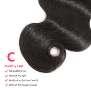 Single Drawn Full End Unprocessed Body Wave INDIAN RAW Hair Black