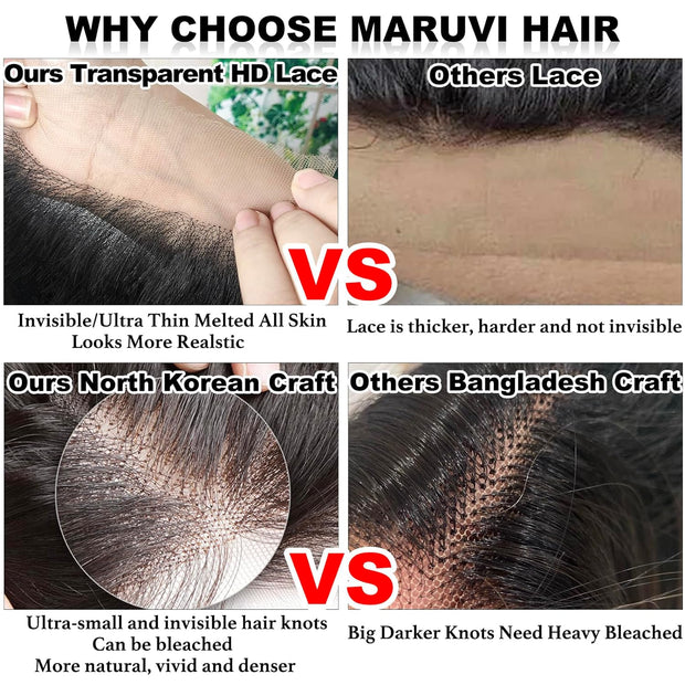 5x5HD Lace Closure Burmese Curl Natural Color Human Hair