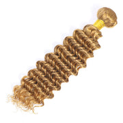 Deep Wave Honey Blonde Unprocessed Brazilian Human Virgin Hair