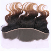 13x4 Lace Frontal 1B/4/27 Body Wave Unprocessed 100% Human Hair Lace Frontal