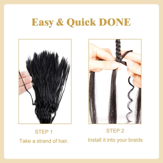 Pre-Divided Human Hair Bulk Deep Wave Braiding Hair for Boho Braids Human Hair Bulk for Braiding Curly Human Hair for Boho Locs Boho Crochet Braids Human Hair Extensions