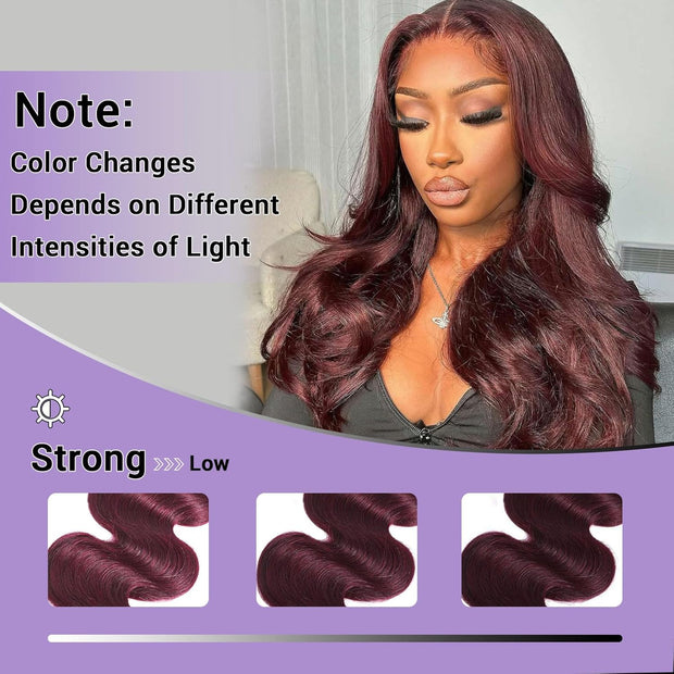 Ustar Basics Burgundy Color Human Hair Body Wave 1 3 4 Bundles