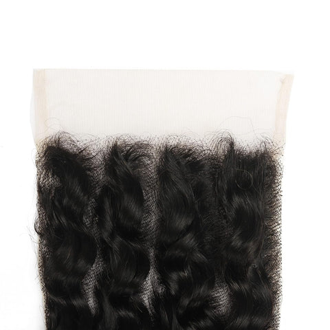 5x5 Transparent Lace Deep Wave Lace Closure Brazilian Virgin Human Hair