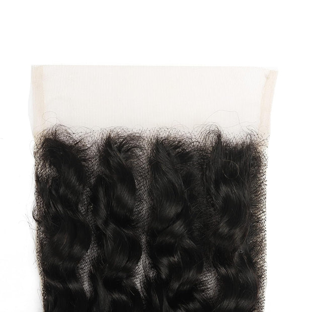 5x5 Transparent Lace Deep Wave Lace Closure Brazilian Virgin Human Hair