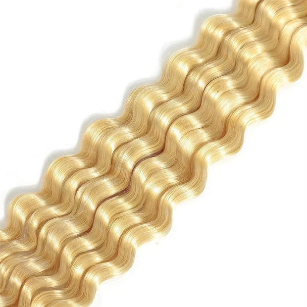 Human Braiding Hair Water Wave 2 bundle 100g Color Blonde (613#)