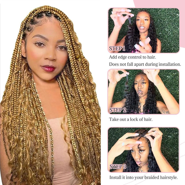 Color #27 Human Braiding Hair Bulk 100g Water Wave human Mink Hair 100g/bundle 20inch, 22inch (Copy)