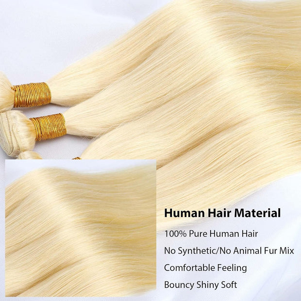Straight Golden Blonde 613 Human Hair