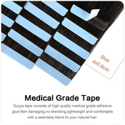 Invisible Tape-in  Human Hair Extensions Natural Color Straight - 20Pcs/Pack