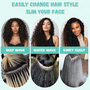 I-tip Premium Hair extensions Natural Black Deep Wave