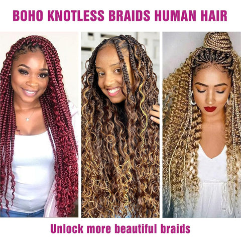 Human Braiding Hair #27 Color Bulk Mink Hair 100g/bundle 20-22 inch