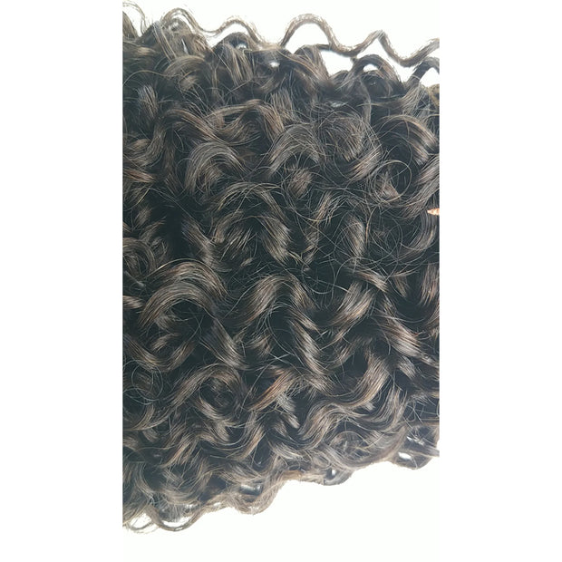 Dark Brown (#2)Jerry Curly 100% Human Hair