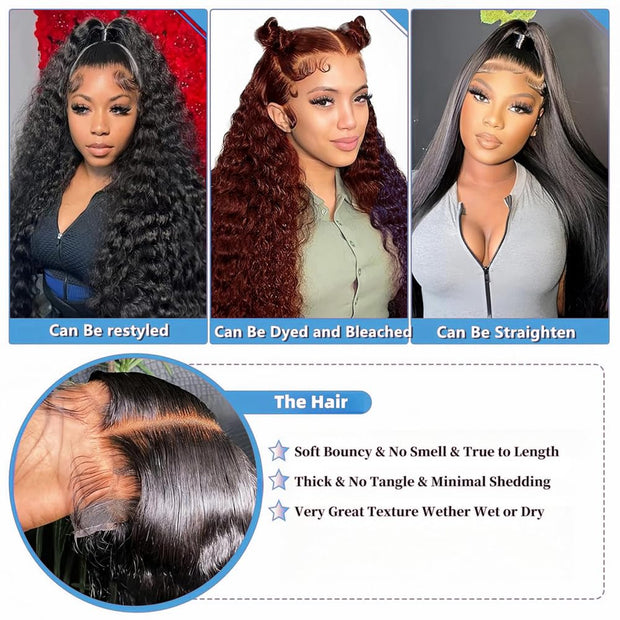 5x5HD Lace Wear To Go Glueless Jerry Curl Pre-Cut Lace Closure Wig 100 Virgin Human Hair Natural Color Wig