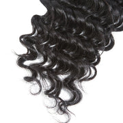 5x5 HD Lace Closure Deep Wave Virgin Human Hair 3 Bundles
