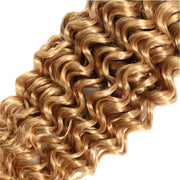 Deep Wave Honey Blonde Unprocessed Brazilian Human Virgin Hair