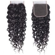 4x4 Lace Transparent Lace Closure Natural Wave Virgin Natural Human Hair