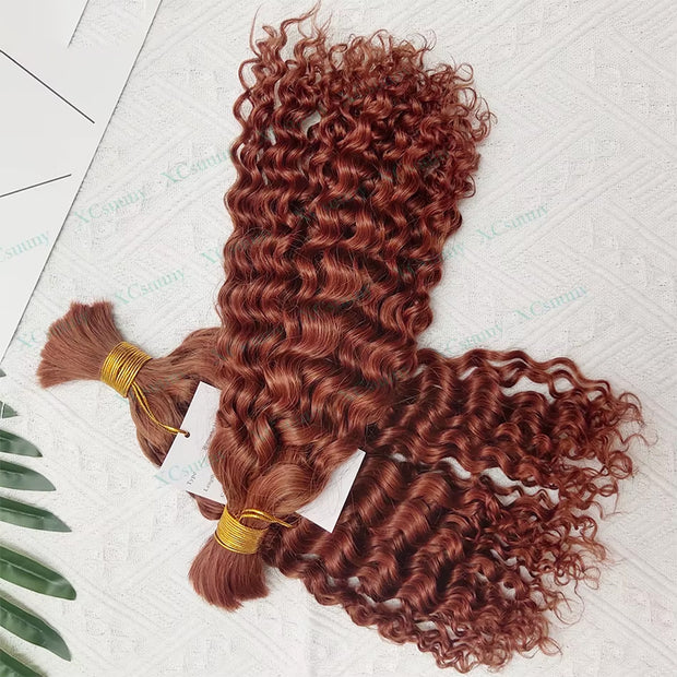 Human Braiding Hair Water Wave 2 bundle 100g Color 33#