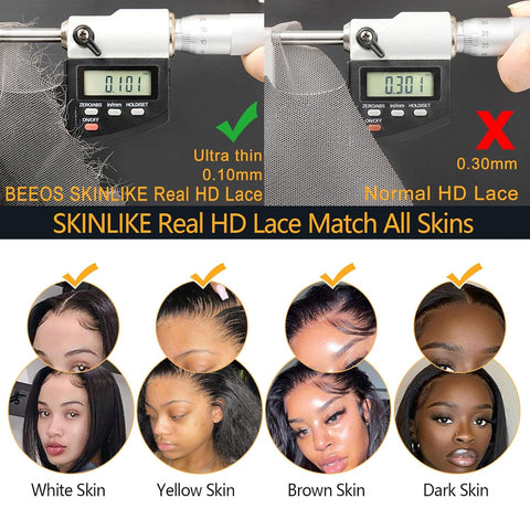 13x6 HD Lace Frontal 613 Blonde Straight 100% Human Hair