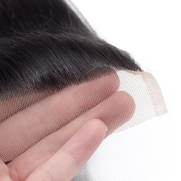 4x4 Lace Transparent Lace Closure Jerry Curl Virgin Natural Human Hair