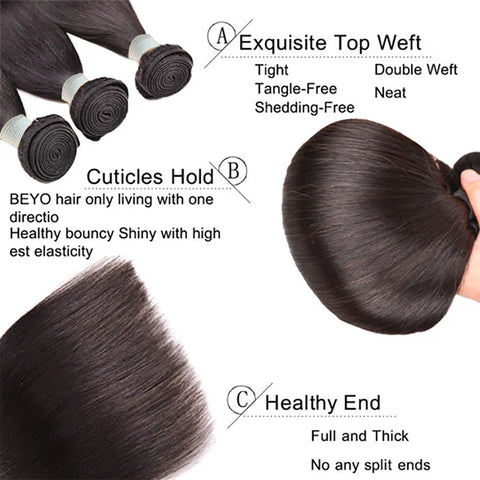 Seasonal Sale 50% off: Straight 3 bundles Affordable Human India Hair tax return season on sale