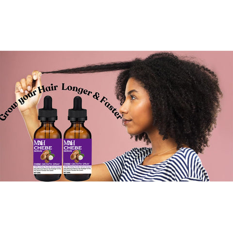 Chebe Intense Hair Growth Set Shampoo & Conditioner + Chebe Growth Hair Solution + Scalp Hair Massager