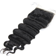 5x5HD Closure Loose wave High Quality Human Hair Natural Black