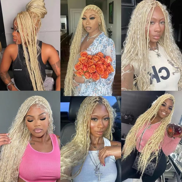 Human Braiding Hair Water Wave 2 bundle 100g Color Blonde (613#)