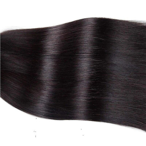I-tip Double Drawn Hair extensions Natural Black Straight