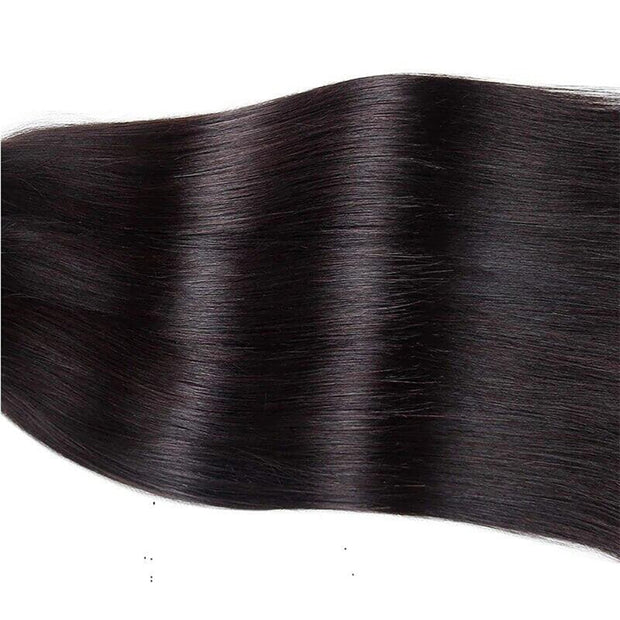 I-tip Double Drawn Hair extensions Natural Black Straight