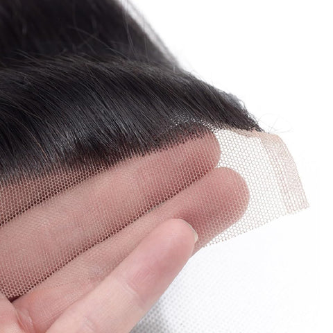 4x4 Lace Transparent Lace Closure Jerry Curl Virgin Natural Human Hair